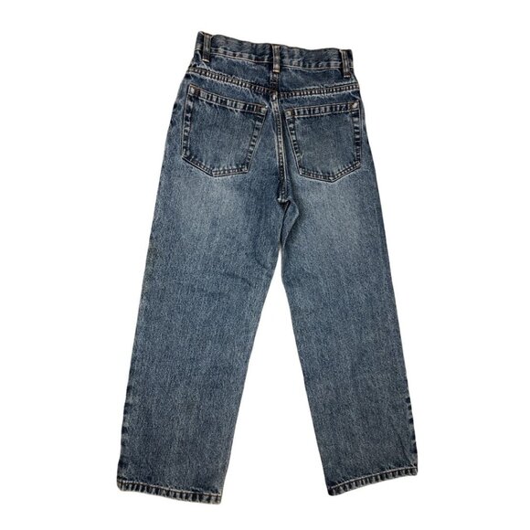 Arizona Jeans Boys 10 Regular Adjustable Waist Med Blue Wash Pockets Pants Loose - Picture 7 of 9